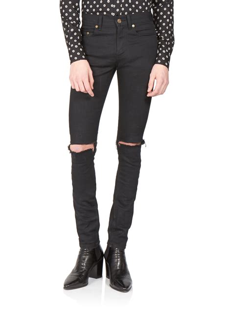 ysl skinny jeans men|saint laurent distressed jeans.